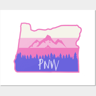 Pacific Northwest Oregon - pink Posters and Art